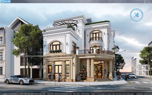 Thiết kế shop house tân cổ điển - Thiết Kế Kiến Trúc Kinh Bắc - Công Ty CP Tư Vấn Thiết Kế Kiến Trúc Kinh Bắc